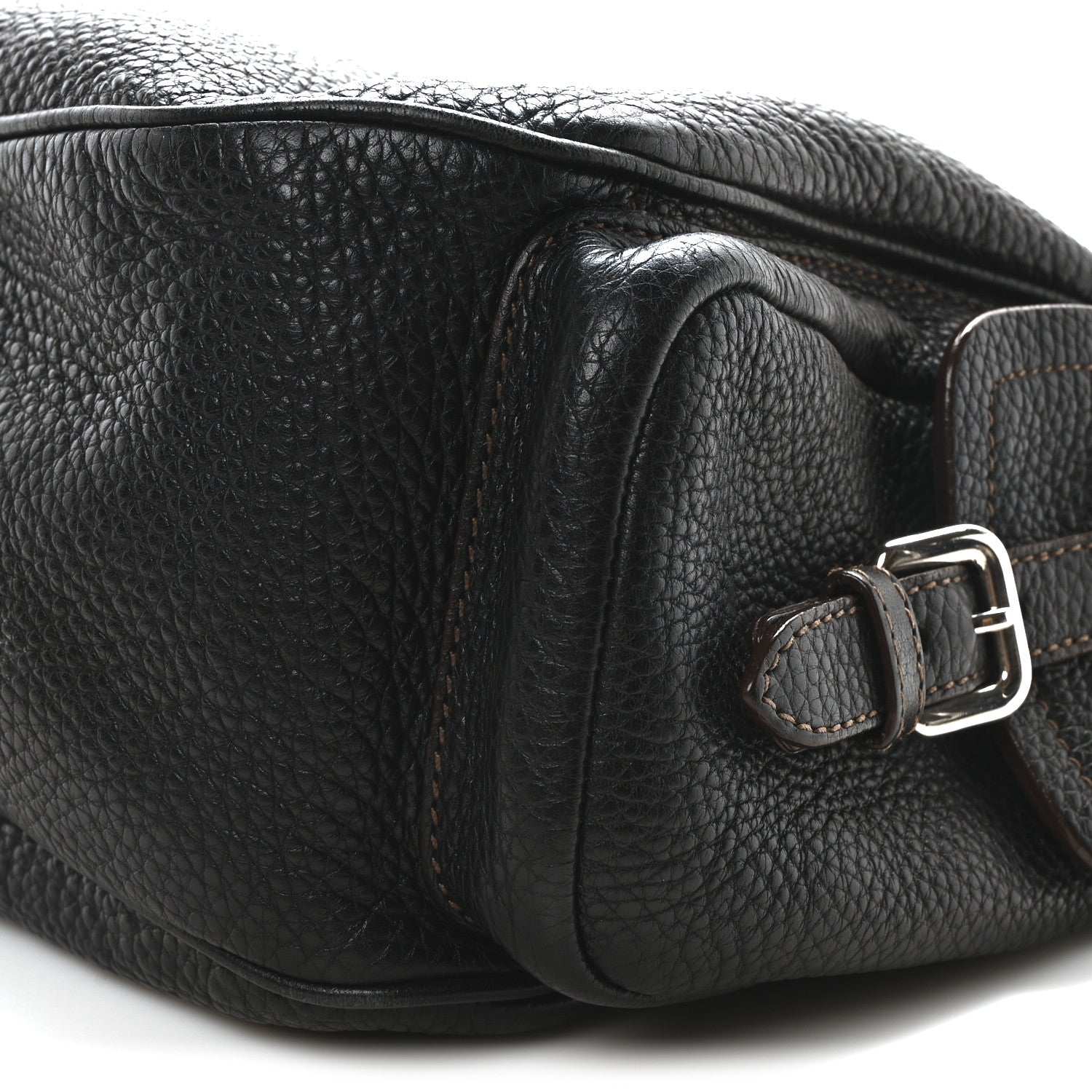 Prada Vitello Daino Side Pocket Tote Black 9 of 9