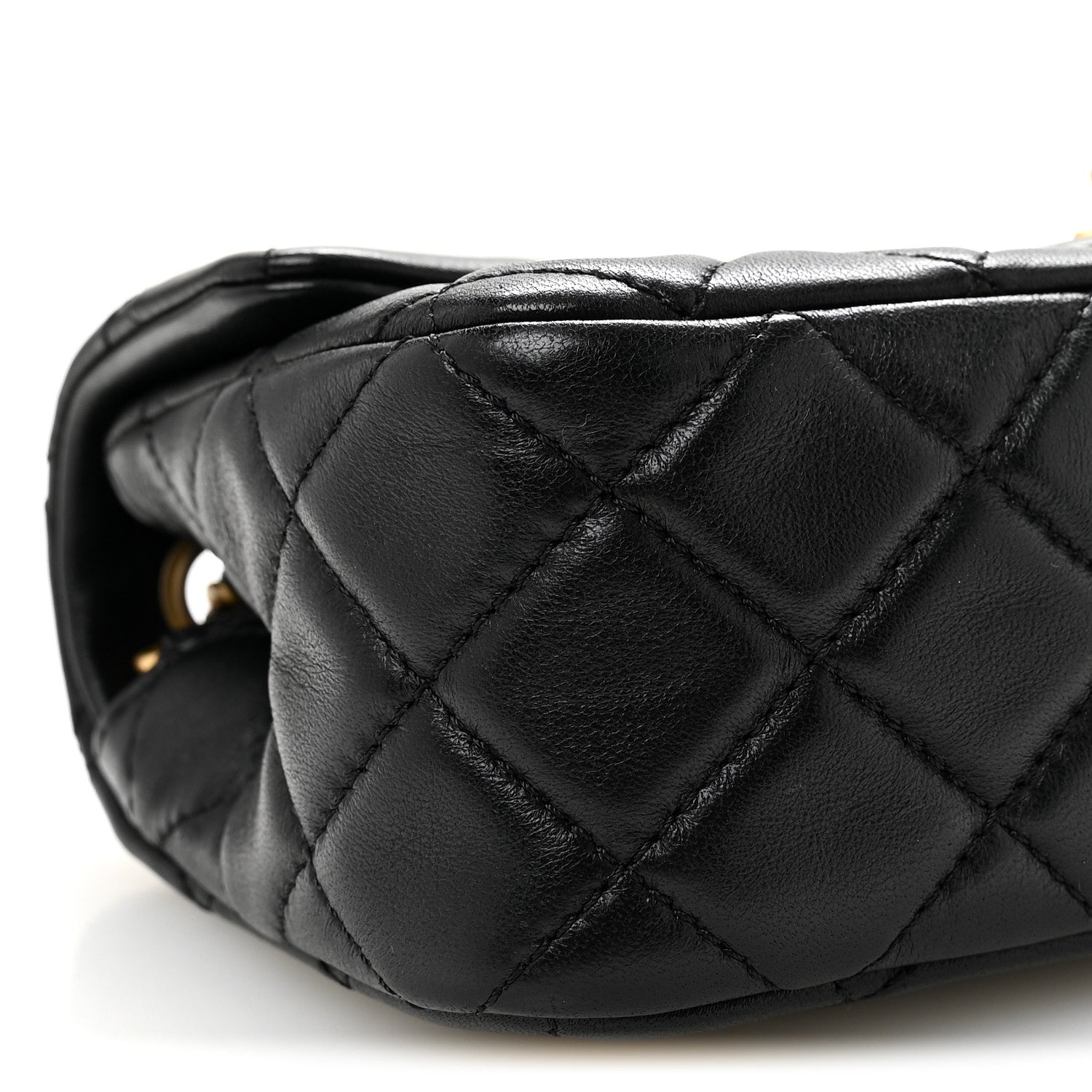 Chanel Lambskin Quilted Mini Rectangular Pearl Crush Flap Black 9 of 11