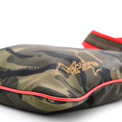 Alexander McQueen Nylon Camouflage Dancing Skeleton Messenger Bag Red 10 of 10