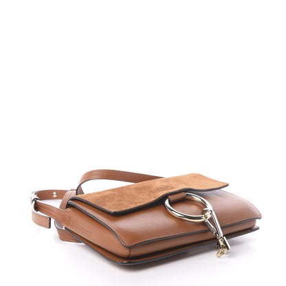 Chloe Suede Calfskin Small Faye Shoulder Bag Tobacco 4 of 9