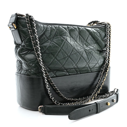 Chanel Aged Calfskin Quilted Medium Gabrielle Hobo Dark Green 3 of 12