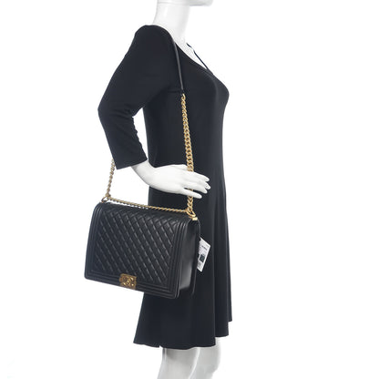 Chanel Lambskin Quilted Large Boy Flap Black 2 of 10