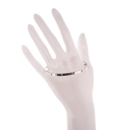 Cartier 18K White Gold 10 Diamond Small LOVE Bracelet 19 2 of 6