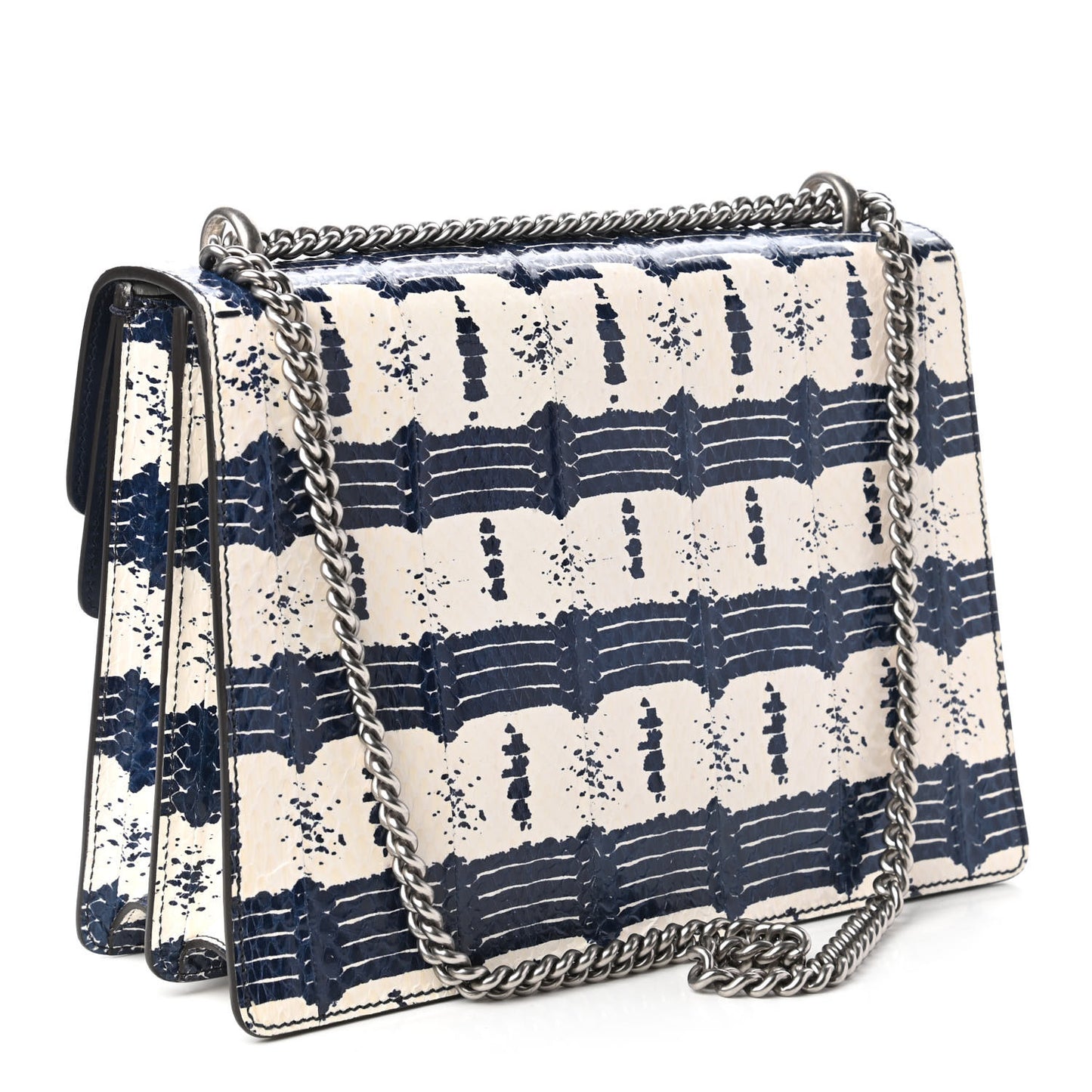 Snakeskin Dragonfly Medium Dionysus Shoulder Bag Blue