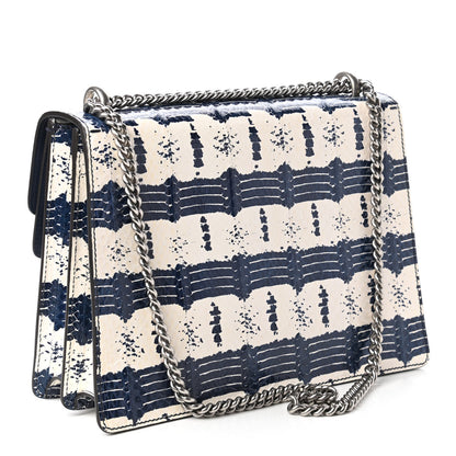 Gucci Snakeskin Dragonfly Medium Dionysus Shoulder Bag Blue 3 of 12