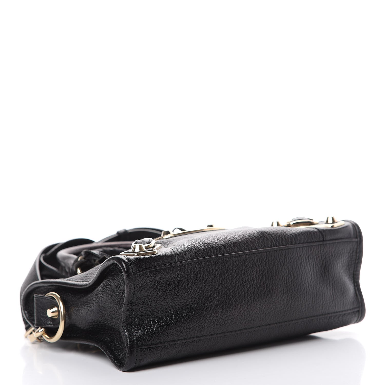 Balenciaga Chevre Gold Metallic Edge Hardware Mini City Black 3 of 13