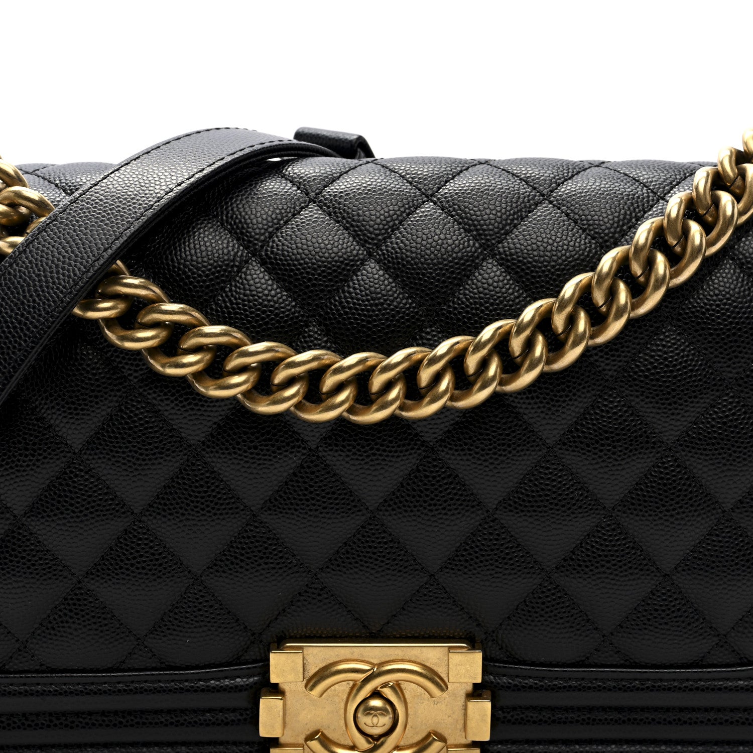 Chanel Caviar Quilted Medium Boy Flap Black 8 of 10