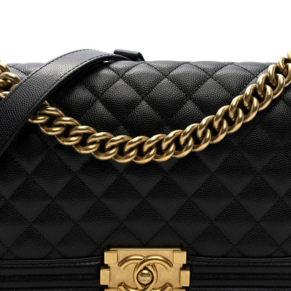 Chanel Caviar Quilted Medium Boy Flap Black 8 of 10