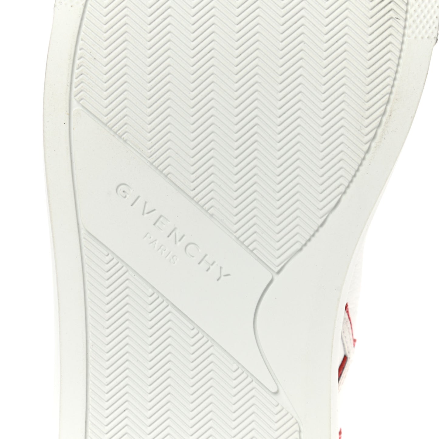 Calfskin Reverse Logo Urban Street Sneakers 37.5 White Red