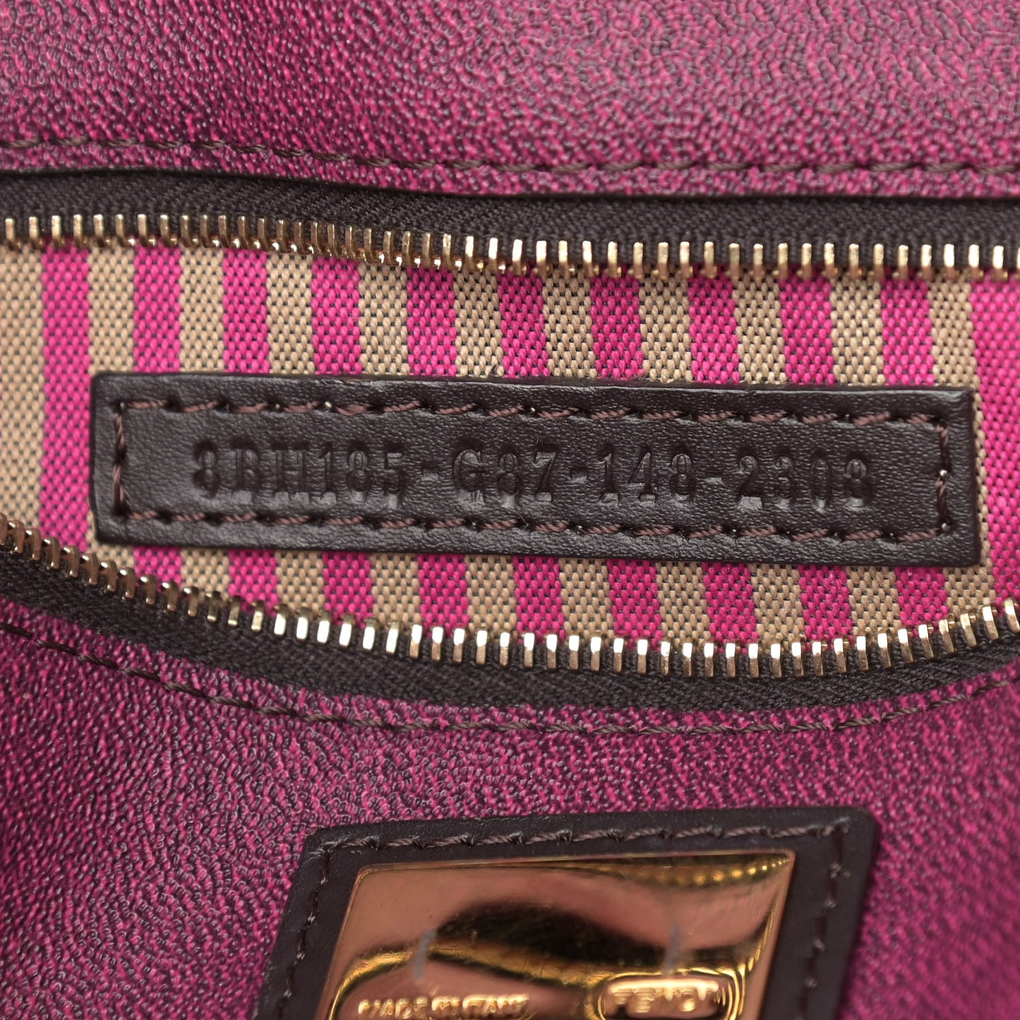 Zucca Spalmati Medium Roll Tote Tobacco Fuxia