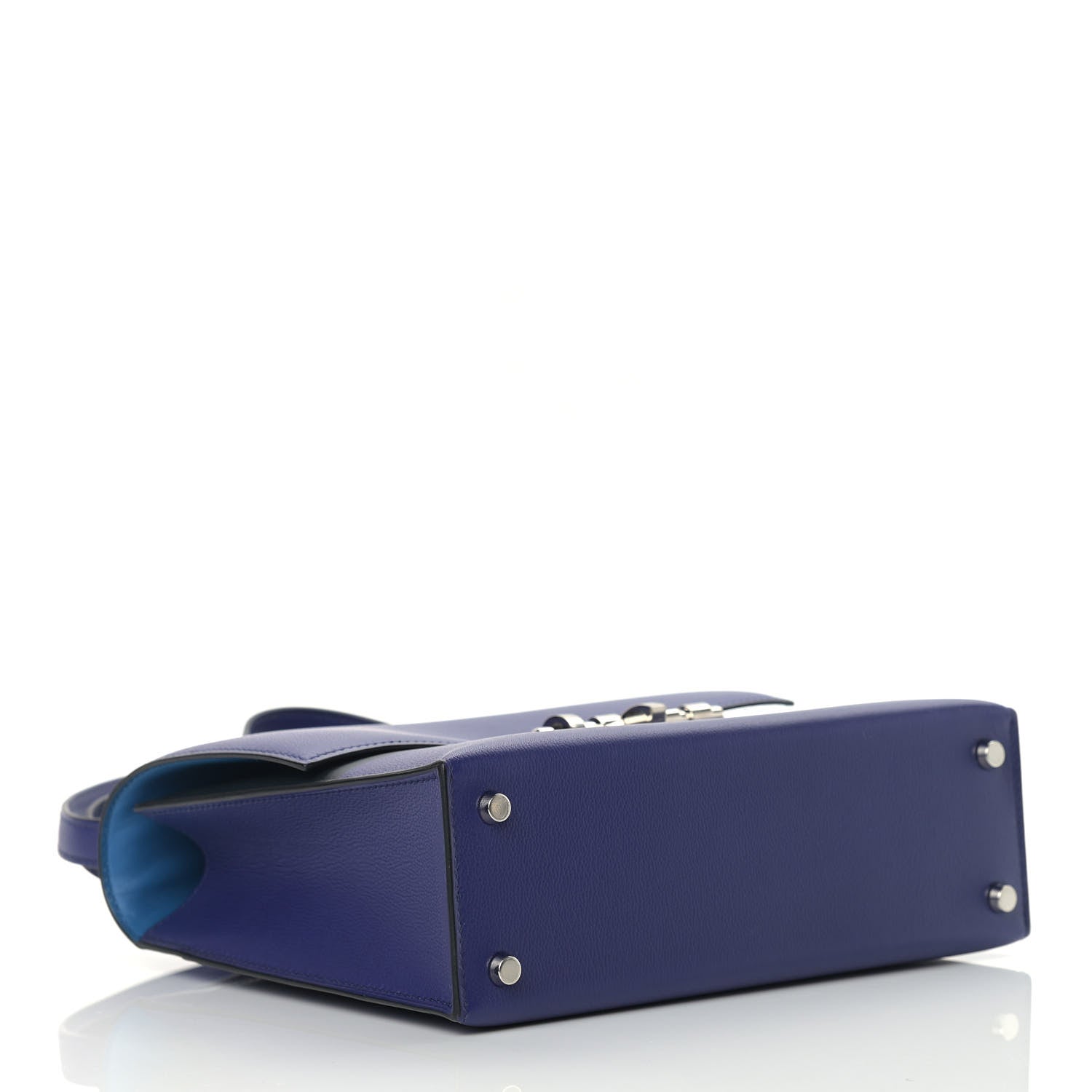 Hermes Allegretto Epsom Sombrero II Verrou 21 Bleu Encre Bleu Obscur Bleu Zellige Jaune Ambre 3 of 12