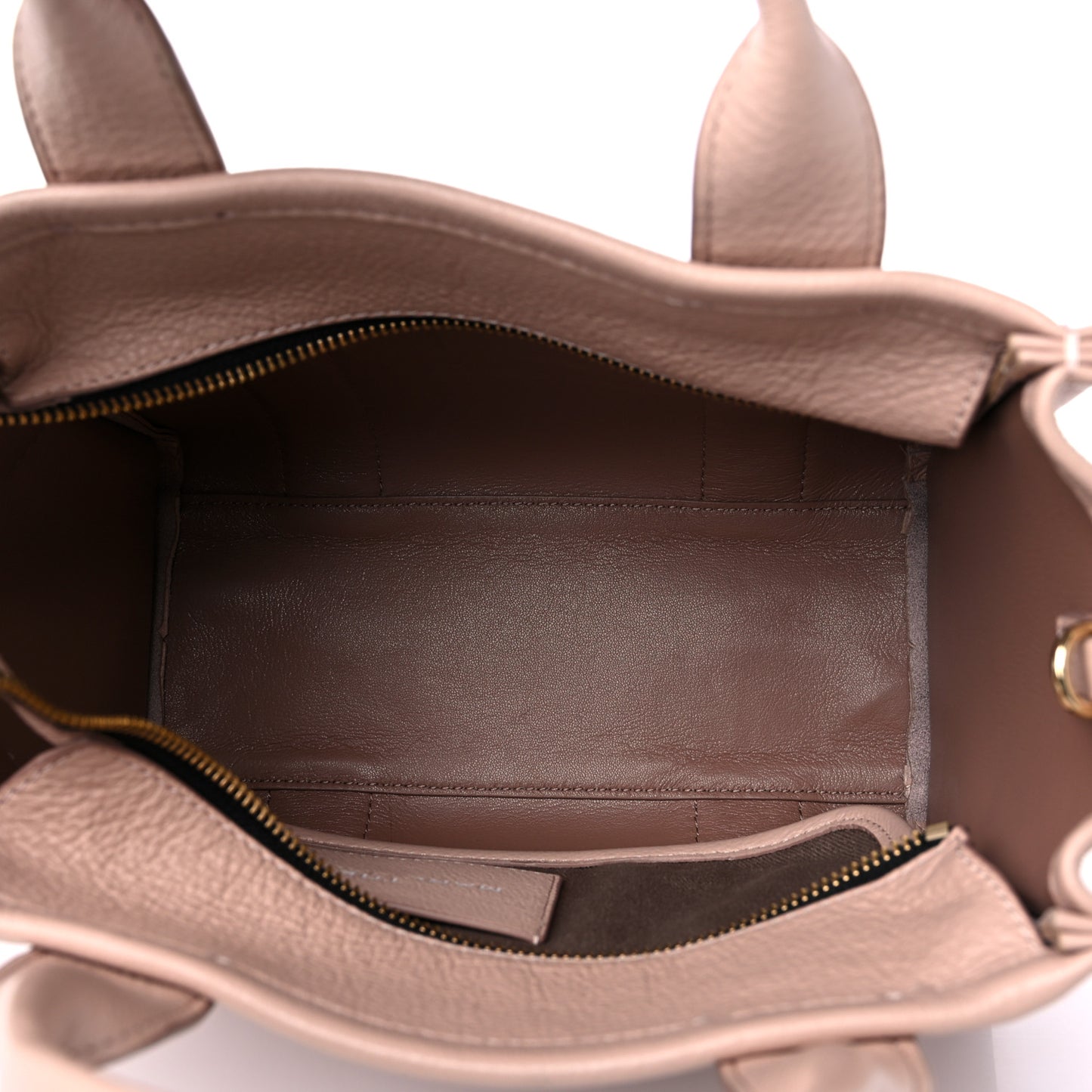 Grained Calfskin Small The Tote Bag Taupe
