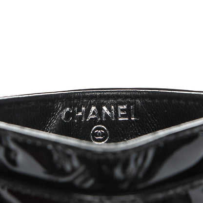 Chanel Patent Calfskin Lucky Symbols Card Holder Case Black 6 of 8