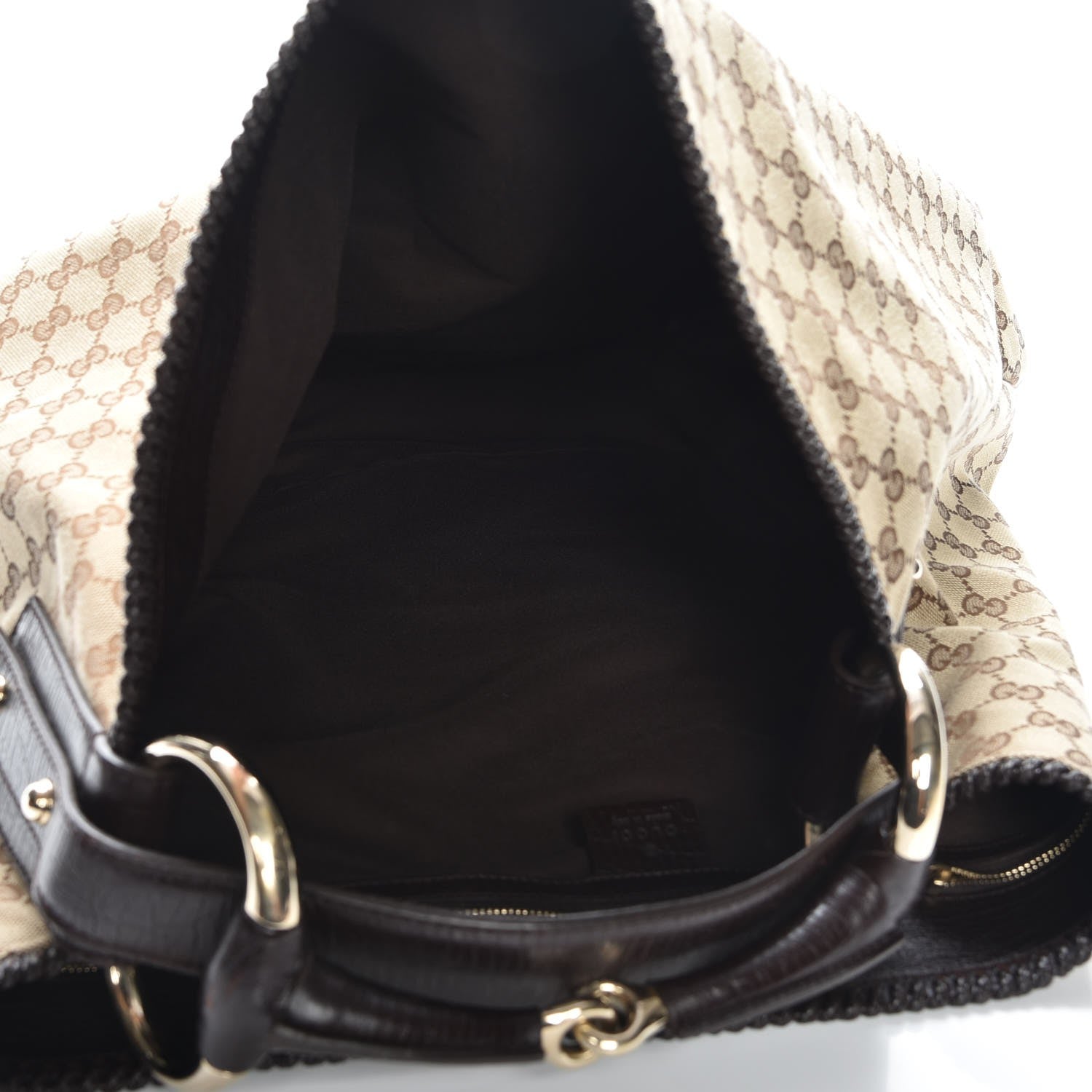 Gucci Monogram Large Horsebit Chain Hobo Dark Brown 5 of 8