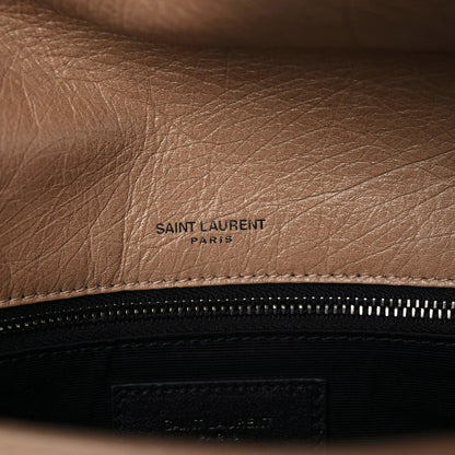 Saint Laurent Crinkled Calfskin Matelasse Monogram Medium Niki Chain Satchel Dark Toffee 13 of 14