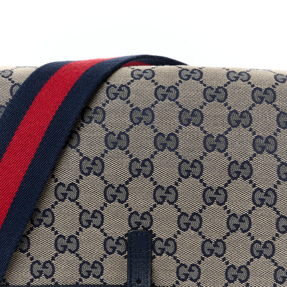 Gucci Monogram Web Childrens Messenger Bag Beige Blue 9 of 11