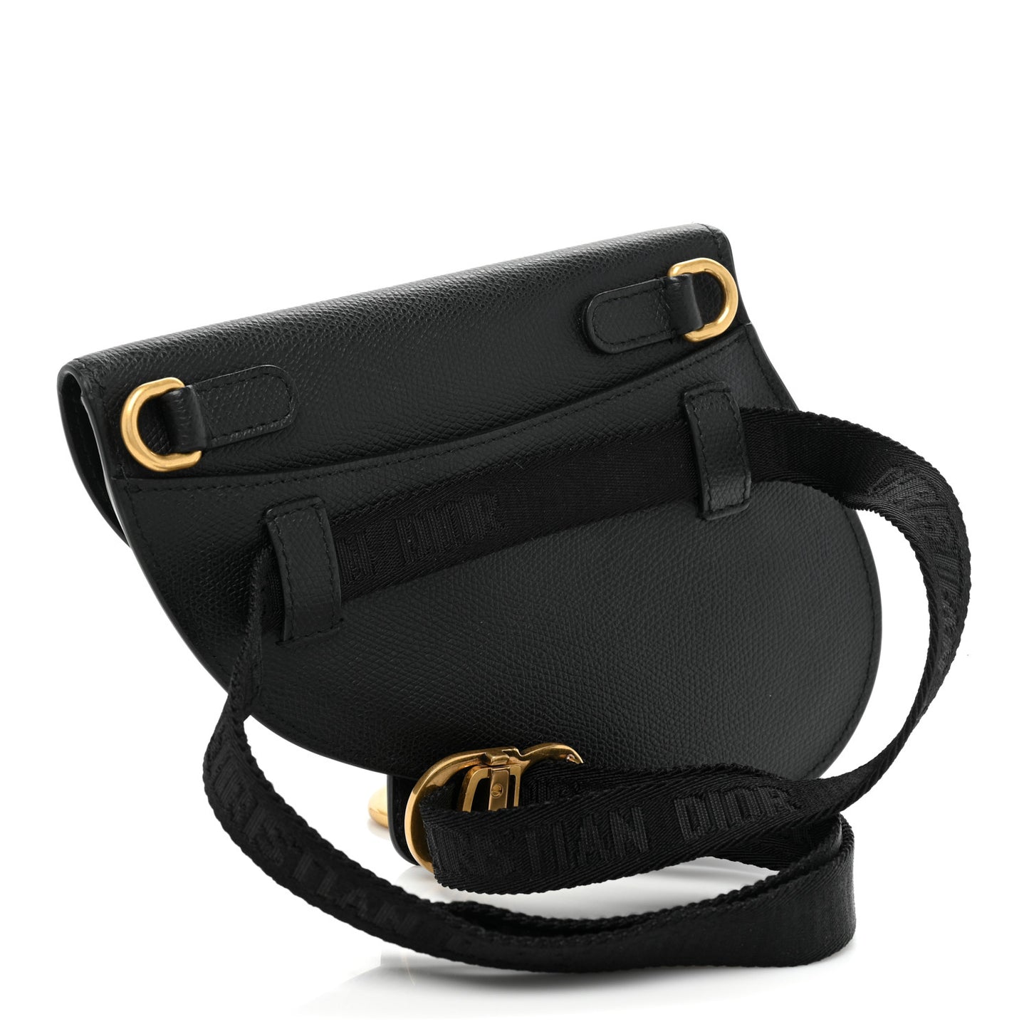 Calfskin Saddle Belt Bag Black
