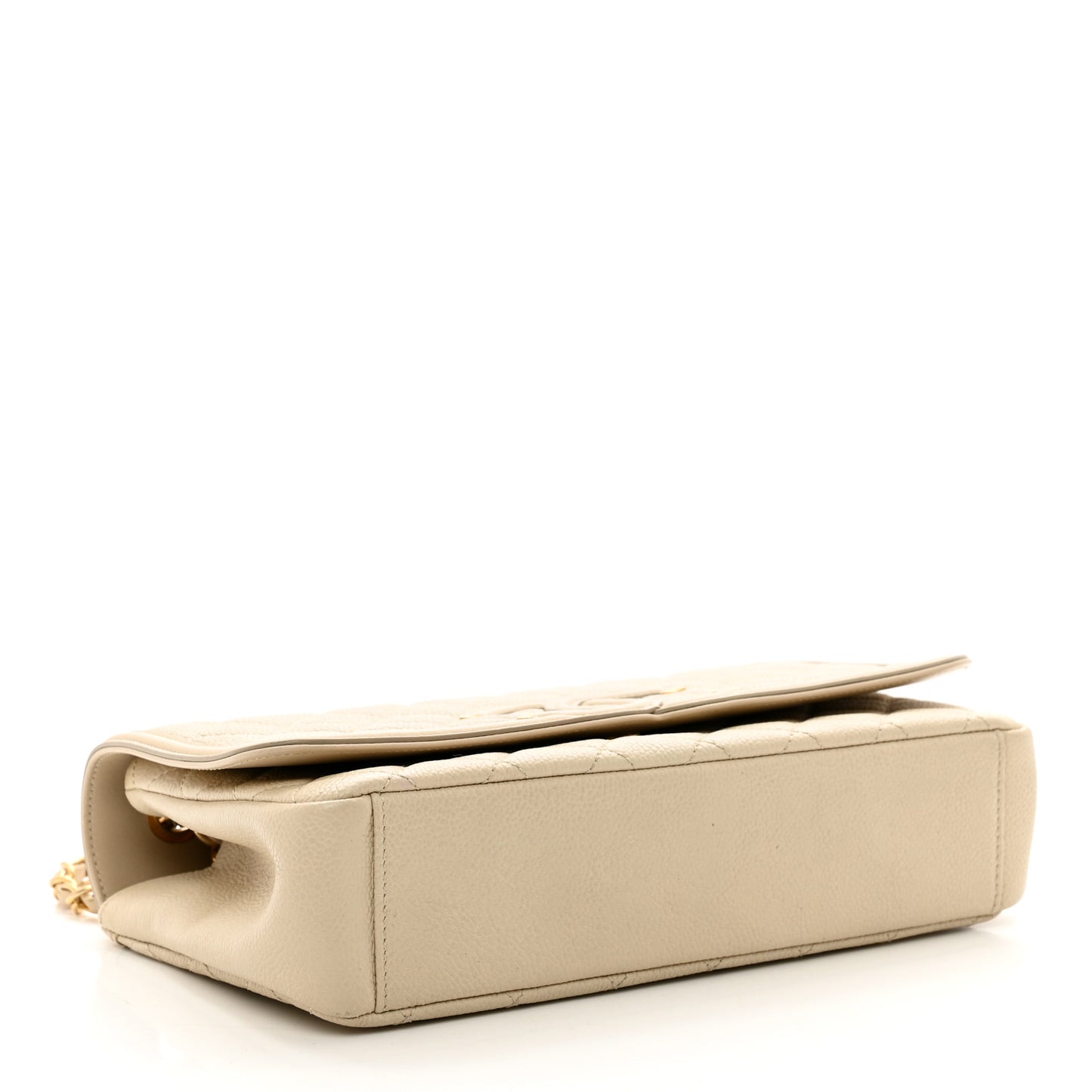 Caviar Quilted Medium CC Filigree Flap Beige