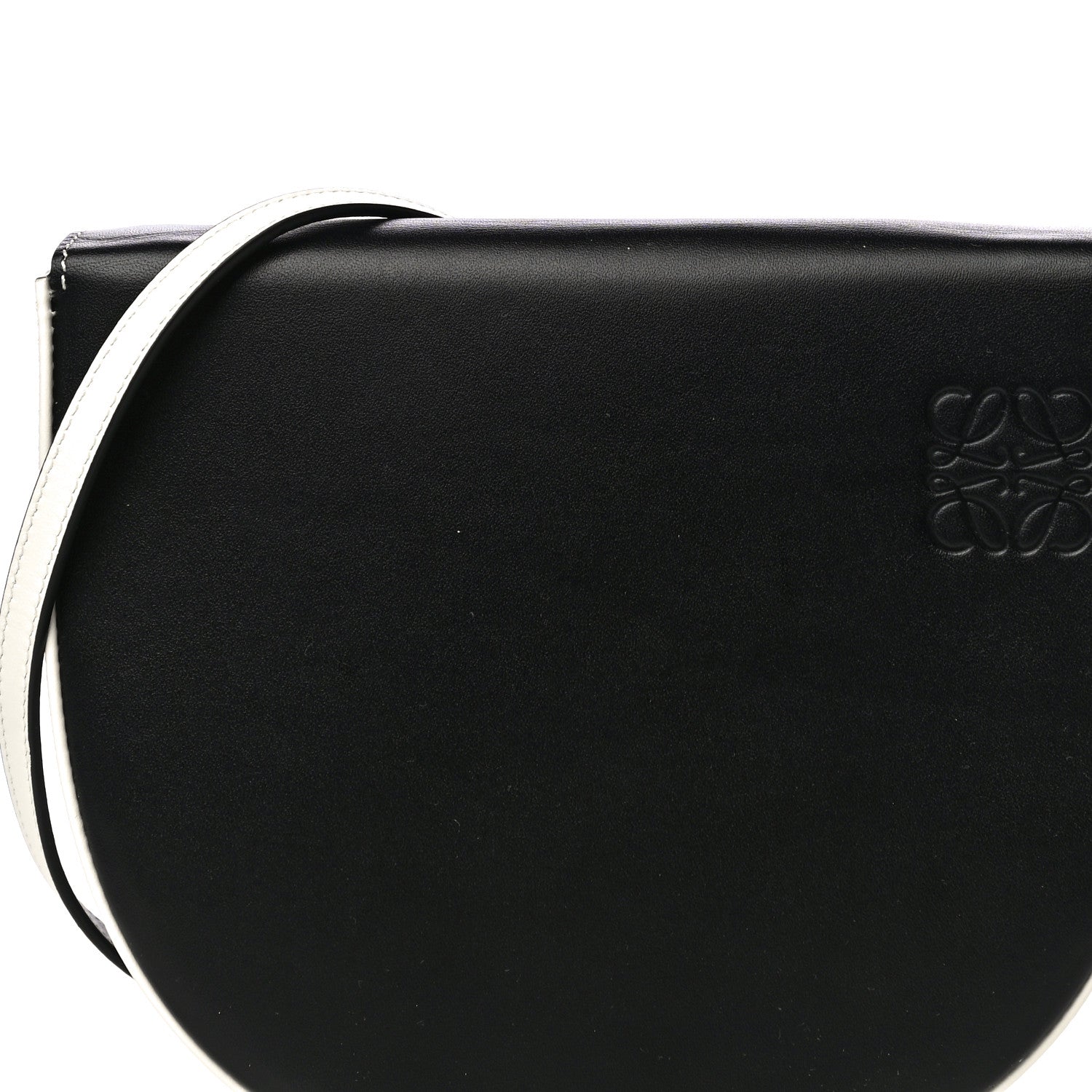 Loewe Soft Calfskin Heel Bag Black Soft White 6 of 13