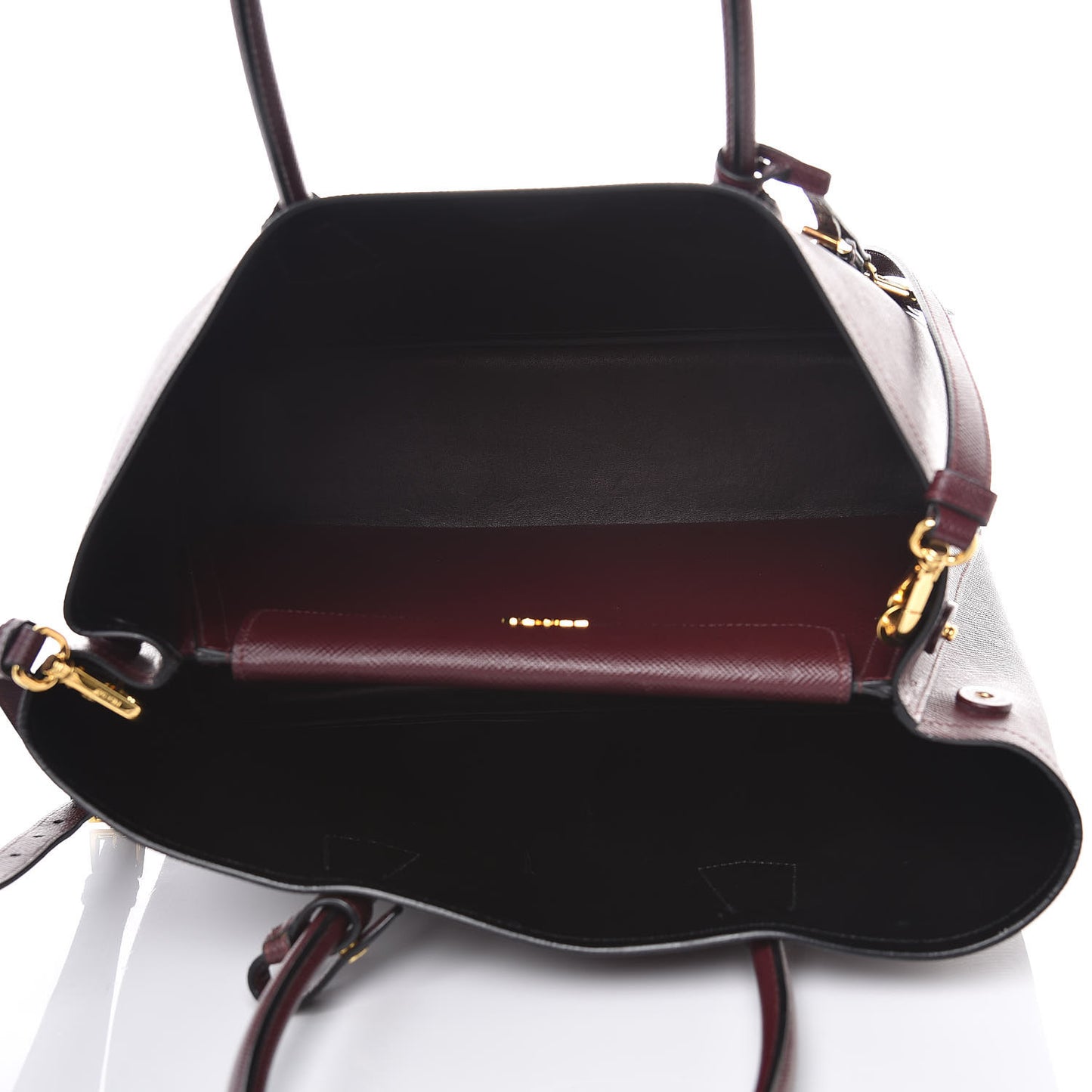 Saffiano Cuir Large Double Bag Granato
