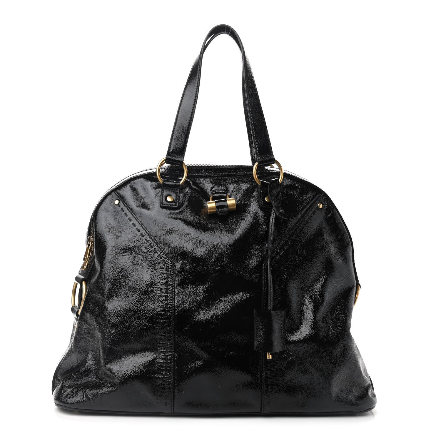 Saint Laurent Patent Oversized Muse Black 1 of 10