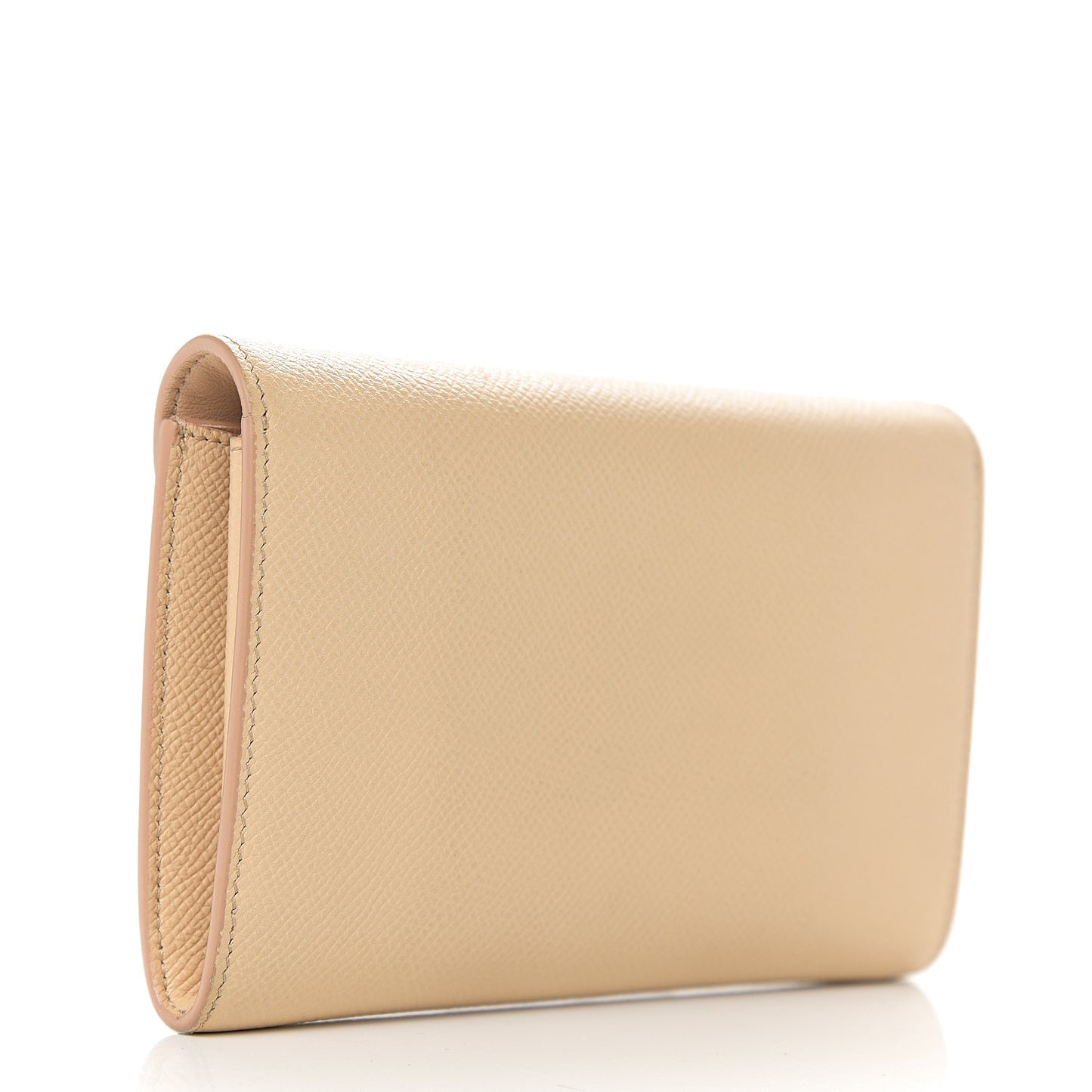 Grained Calfskin Medium Trotteur Multifunction Flap Wallet Nude