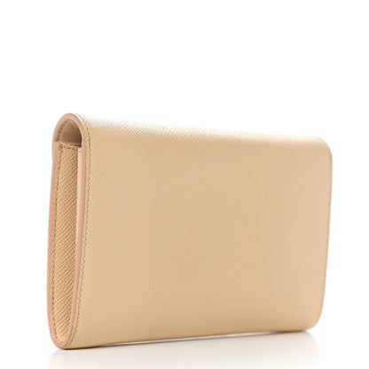 Celine Grained Calfskin Medium Trotteur Multifunction Flap Wallet Nude 2 of 7