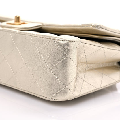 Chanel Metallic Lambskin Quilted Medium Double Flap Gold 9 of 14