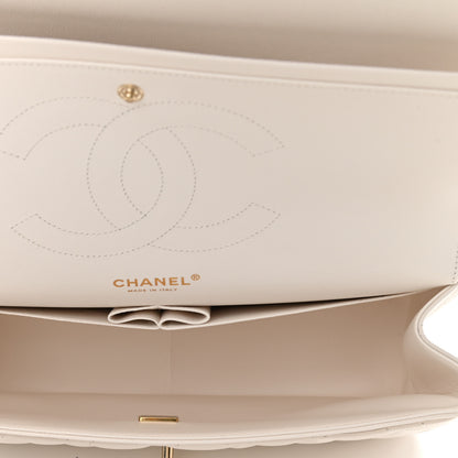 Chanel Caviar Quilted Jumbo Double Flap White 5 of 11