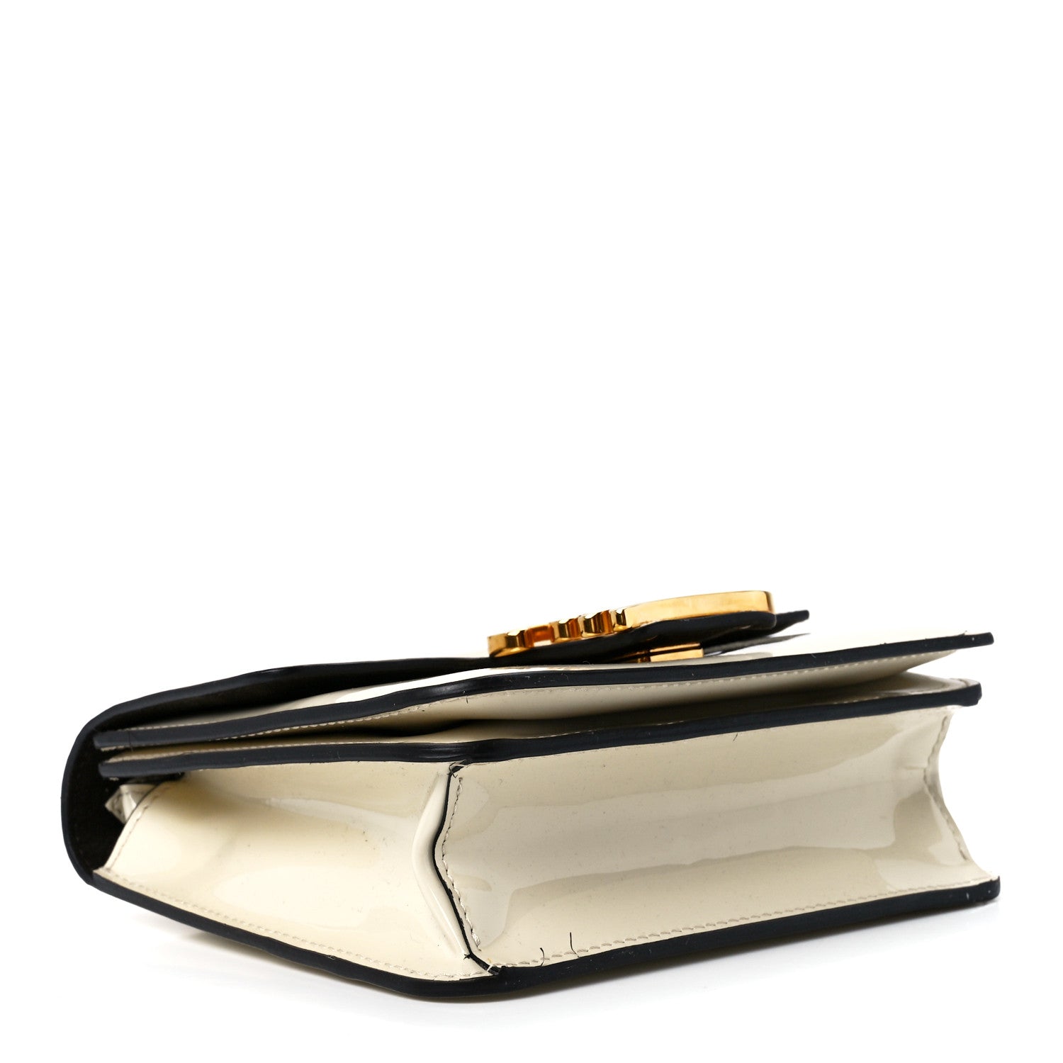 Fendi Vitello Vernice Mou Karligraphy Crossbody Bag Latte 4 of 13