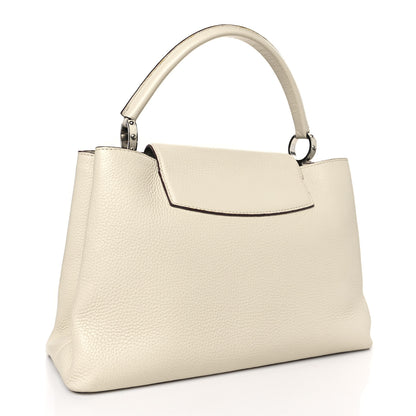 Louis Vuitton Taurillon Capucines MM Blanc Casse 3 of 10