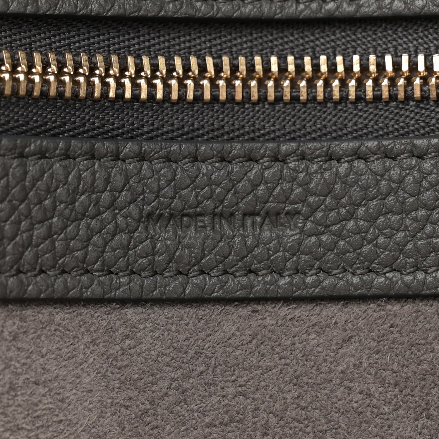 Celine Soft Grained Calfskin Medium Belt Cabas Phantom Grey 7 of 10