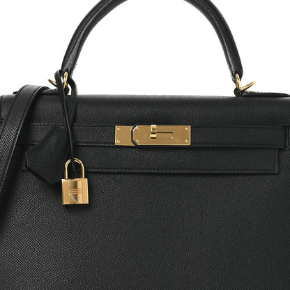 Hermes Epsom Kelly Sellier 28 Black 7 of 16