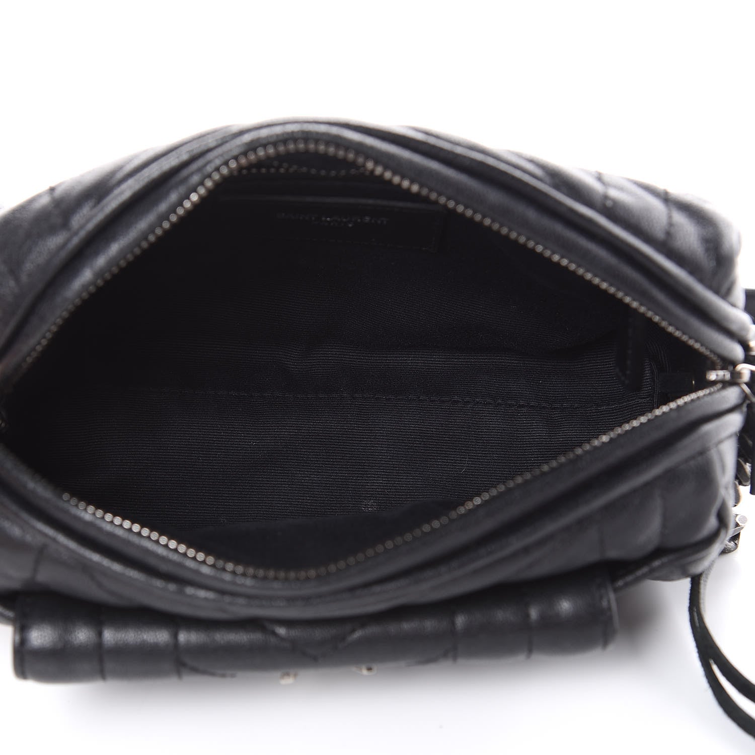 Saint Laurent Lambskin Matelasse Monogram East West Rider Bag Black 5 of 11