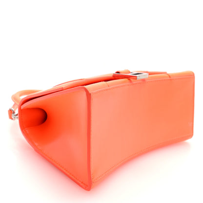 Balenciaga Shiny Box Calfskin Small Hourglass Top Handle Bag Fluo Orange 4 of 9