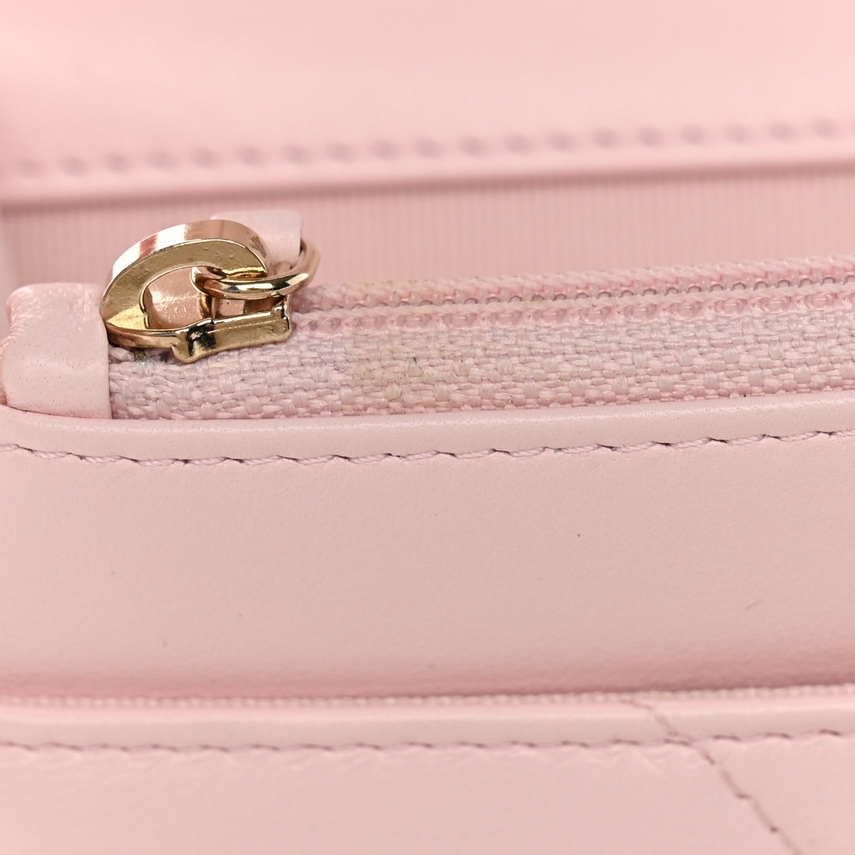 Chanel Lambskin Quilted Chanel 19 Wallet On Chain WOC Light Pink 12 of 12
