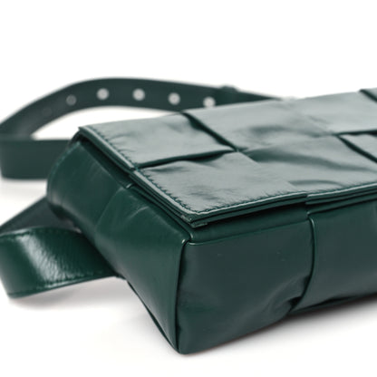 Bottega Veneta Paper Calfskin Intrecciato Cassette Belt Bag Raintree 8 of 9