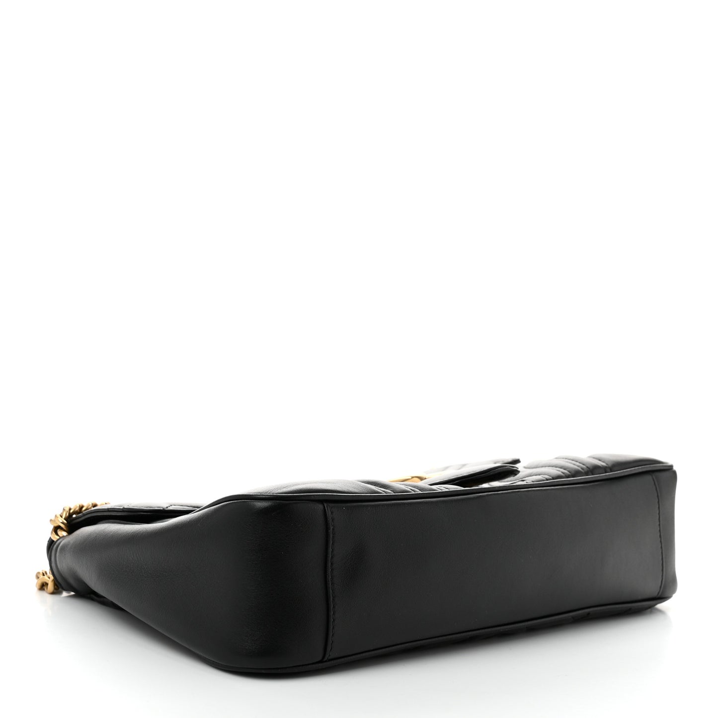 Calfskin Matelasse Medium GG Marmont Shoulder Bag Black