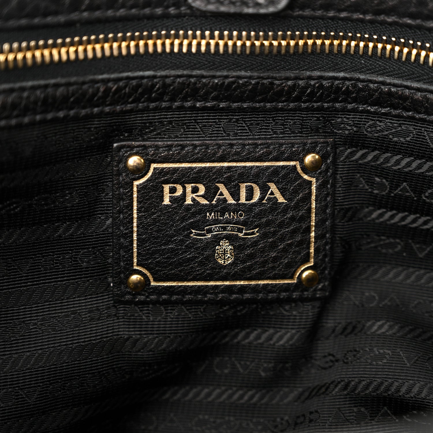 Prada Vitello Daino Tote Black 7 of 13