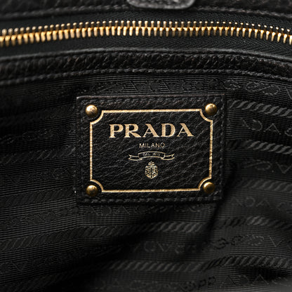 Prada Vitello Daino Tote Black 7 of 13