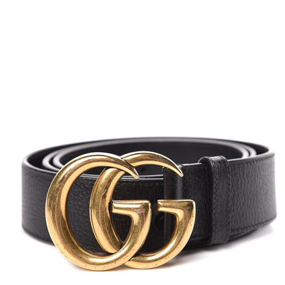 Gucci Textured Dollar Calfskin Double G 40mm Belt 105 42 Dark Cocoa 1 of 7