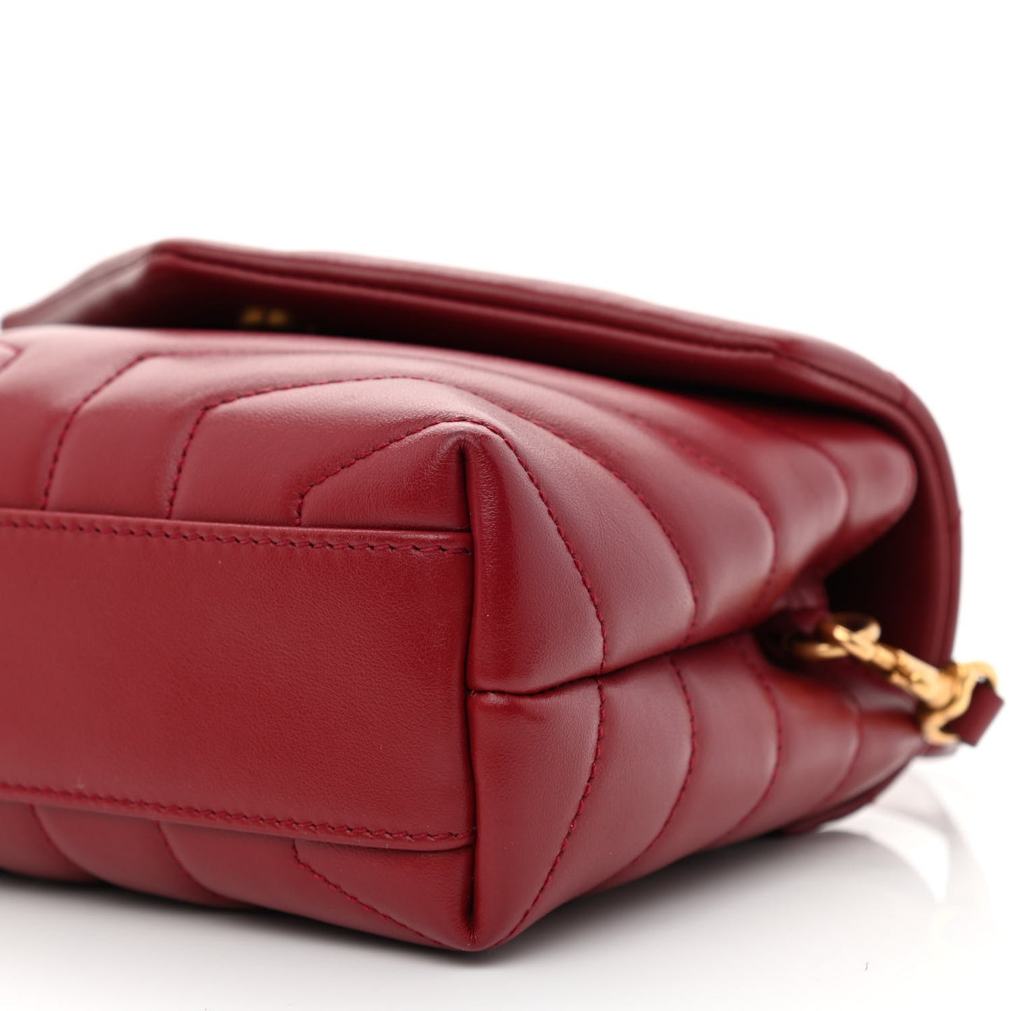 Calfskin Y Quilted Monogram Toy Loulou Crossbody Bag Opyum Red