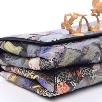 Valentino Garavani Canvas Vitello Camubutterfly Va Va Voom Shoulder Bag Multicolor 9 of 16