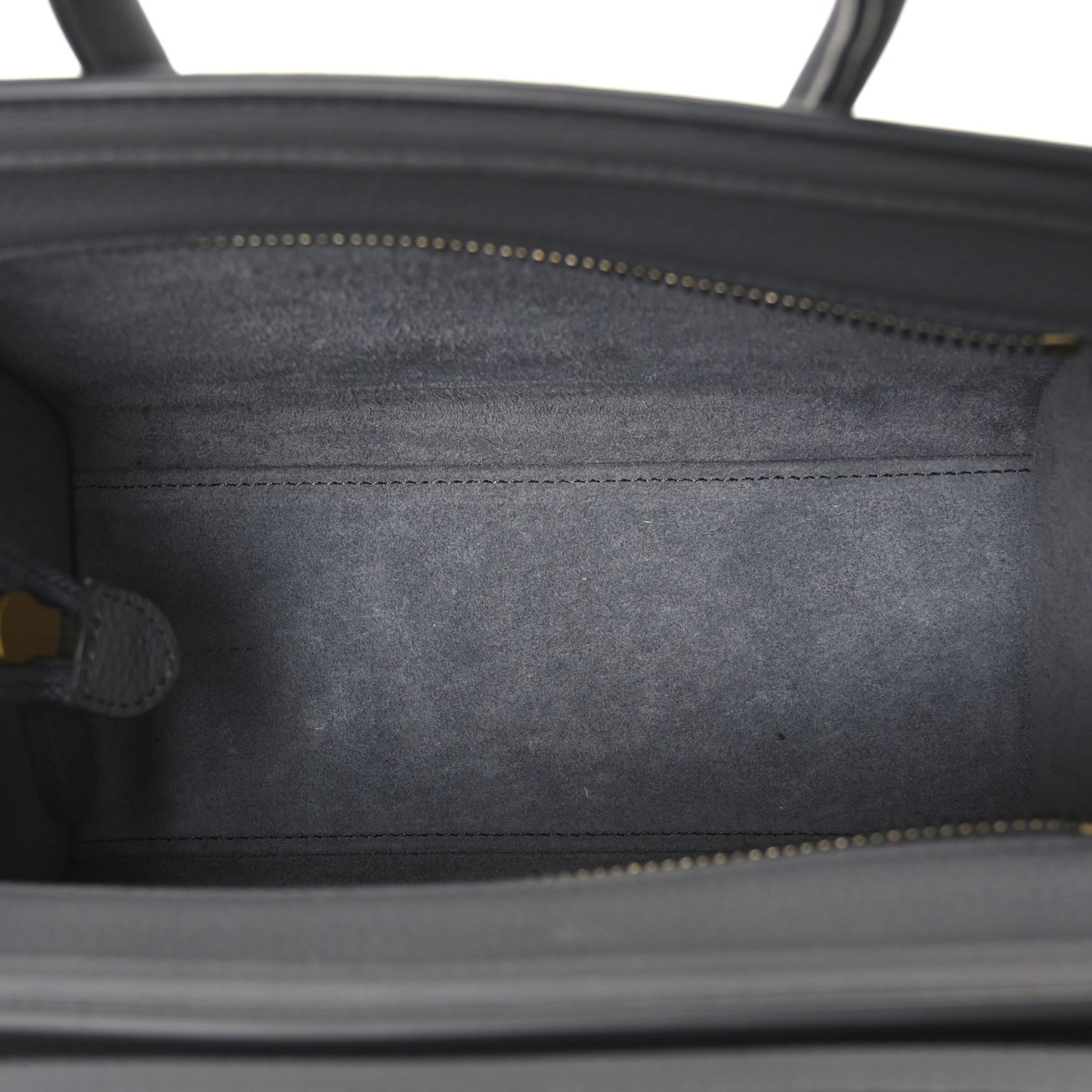 Drummed Calfskin Nano Luggage Kohl