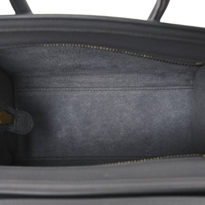 Celine Drummed Calfskin Nano Luggage Kohl 4 of 10