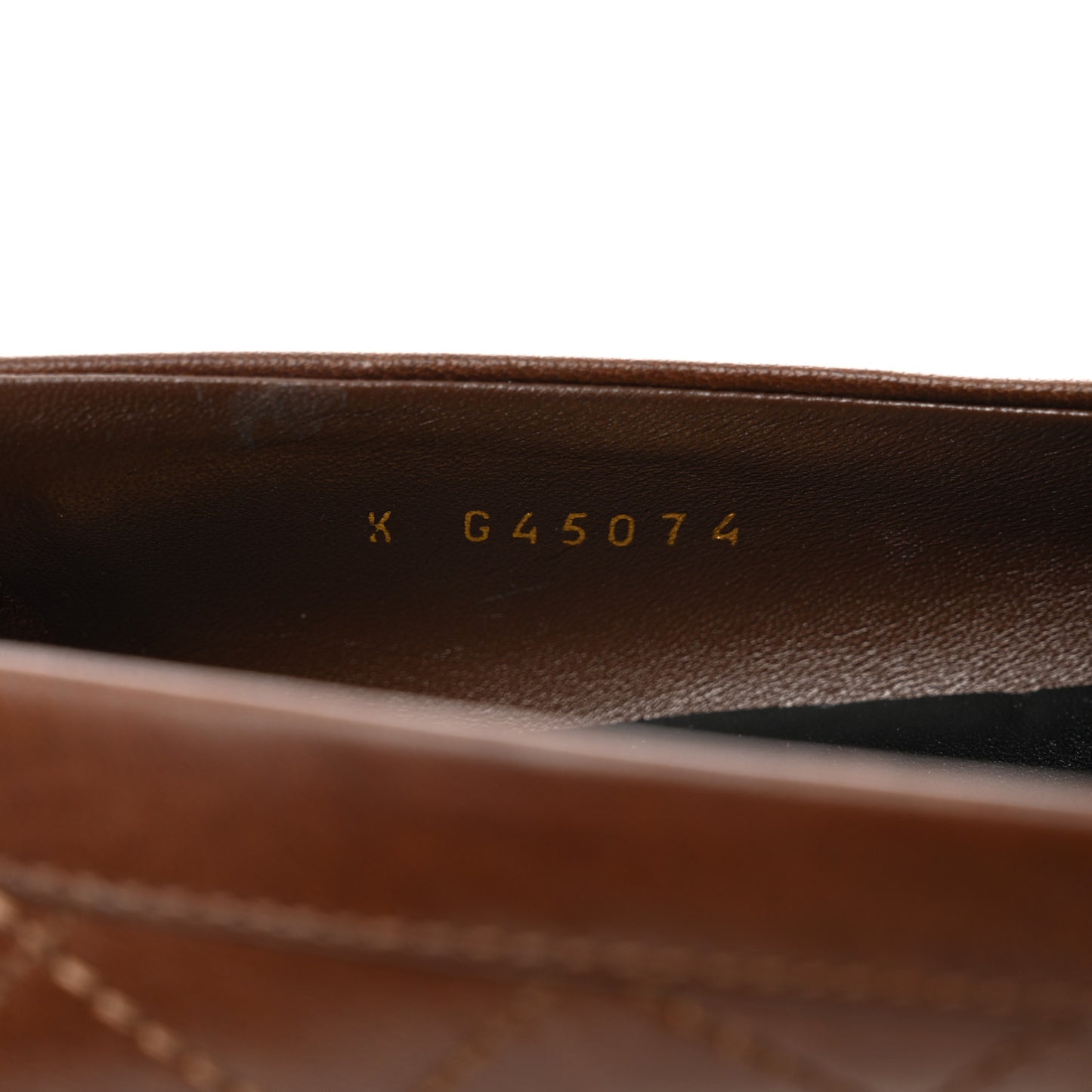 Calfskin Quilted CC Mocassin Loafers 41 Brown