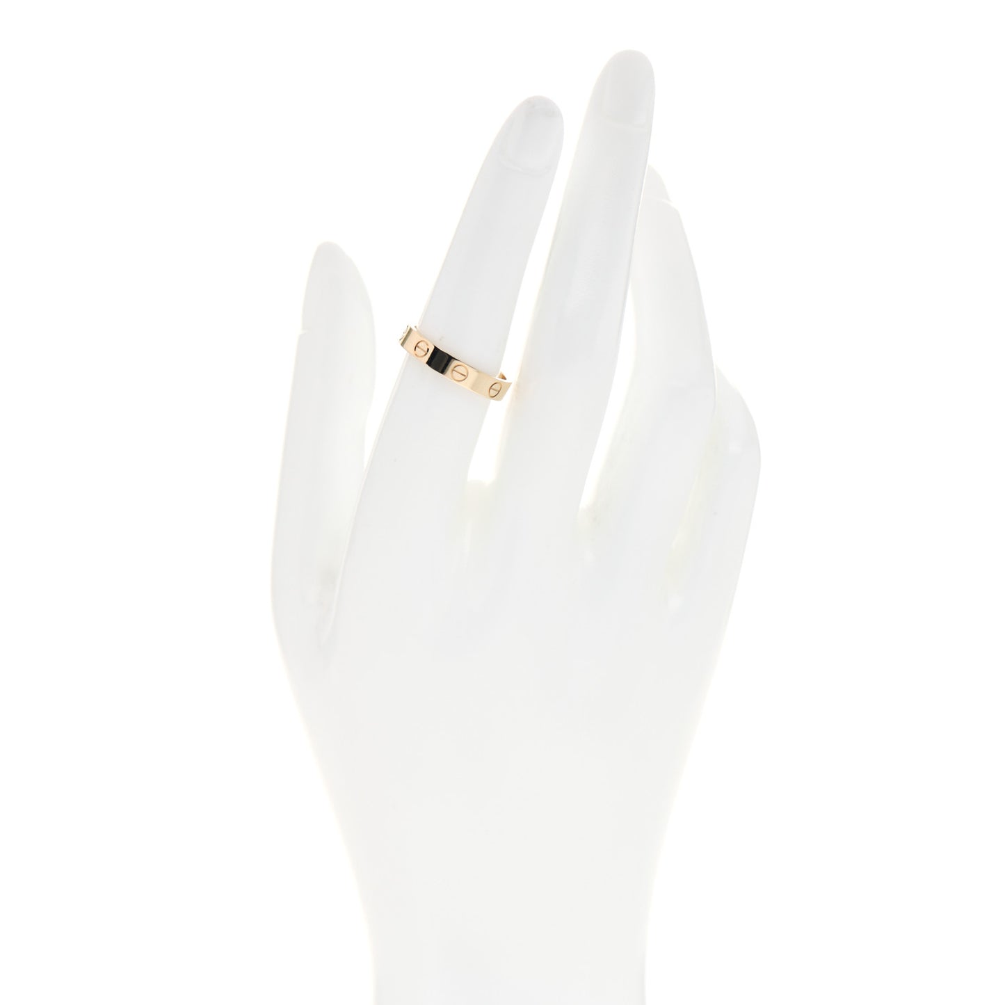 18K Yellow Gold 3.5mm LOVE Wedding Band Ring 54 6.75
