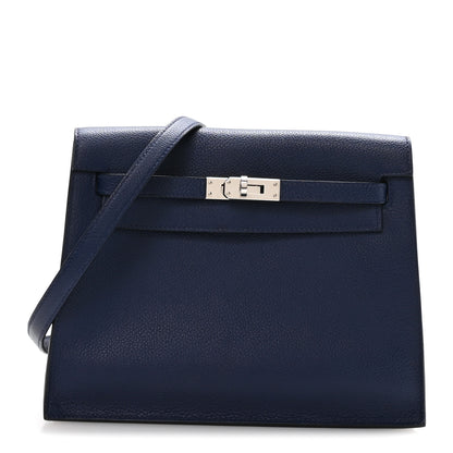 Hermes Evercolor Verso Kelly Danse II Belt Bag Bleu Saphir Bleu France 1 of 10