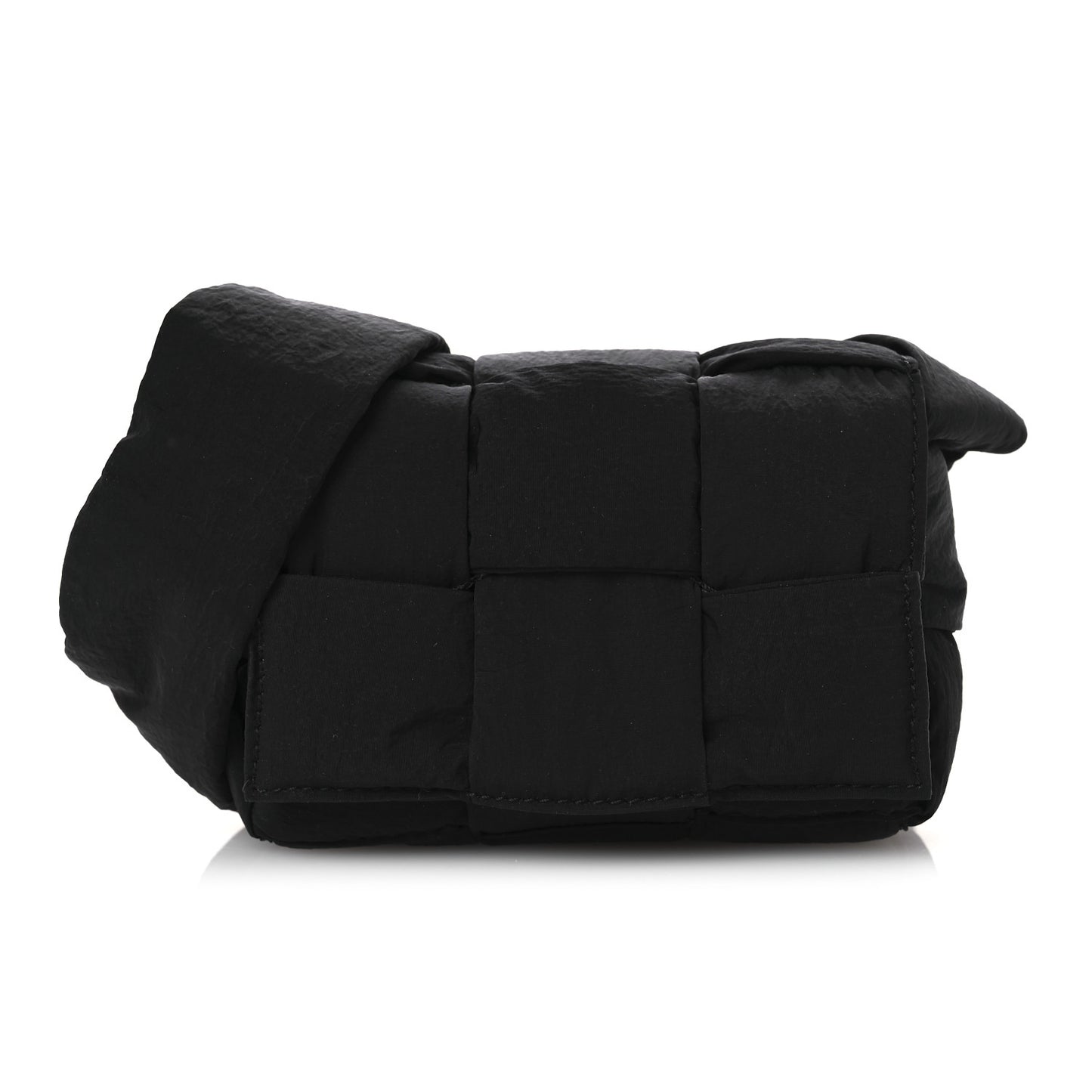 Nylon Intrecciato Padded Tech Candy Cassette Bag Black
