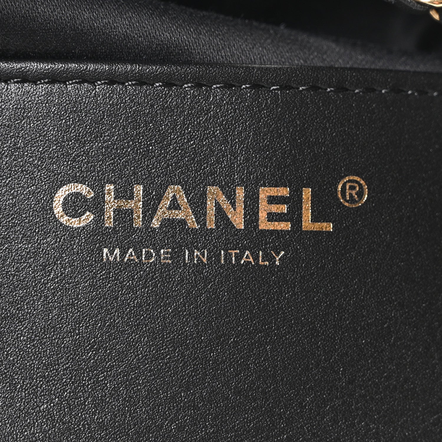 Chanel Tweed Quilted Mini Chanel 25 Handbag Black 6 of 10